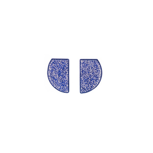 "Galaxy" blue geometrical earrings - fashion, μοντέρνο, πηλός, καρφωτά