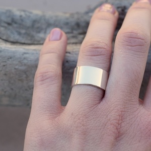 10mm φαρδύ δαχτυλίδι ασήμι 925 - ασήμι, boho, σταθερά, μεγάλα