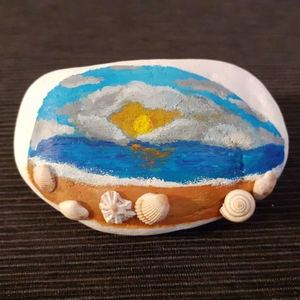 Ακρογιαλιά, Ζωγραφισμένο σε πέτρα θαλάσσης - πέτρα, διακοσμητικές πέτρες - 3