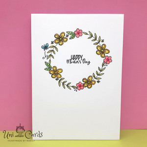Κάρτα για τη γιορτή της Μητέρας - Λουλουδάκια - μαμά, γιορτή της μητέρας, ευχετήριες κάρτες - 3