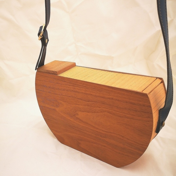 Ξύλινη Τσάντα - ξύλο, ώμου, χιαστί - 2