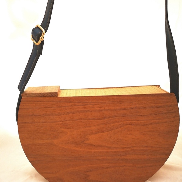 Ξύλινη Τσάντα - ξύλο, ώμου, χιαστί - 3