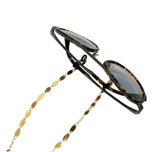 Χειροποίητη μεταλλική αλυσίδα γυαλιών με οβάλ κρίκους σε χρυσό χρώμα 70εκ. - κορδόνια γυαλιών