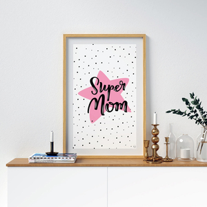 Ξύλινο Καδράκι "Σούπερ Μαμά" σε 3 Χρώματα|Δώρο για την Μαμά 21x30εκ. - πίνακες & κάδρα, δώρο, αγάπη, μαμά, δώρα για γυναίκες - 3