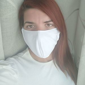 υφασμάτινη μάσκα προσώπου λευκή unisex - ύφασμα, γυναικεία, unisex, μάσκα προσώπου, μάσκες προσώπου - 3