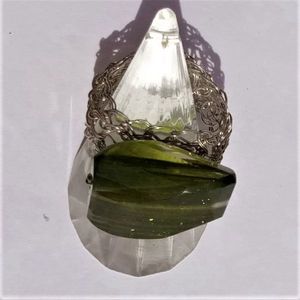 Δαχτυλίδι από ασήμι 925 και πράσινο κρύσταλλο - ασήμι, ημιπολύτιμες πέτρες, γυναικεία, ασήμι 925, σταθερά, φθηνά - 3