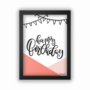 Πόστερ "Happy Birthday" | Α4 21x30εκ. - διακόσμηση, αφίσες, δώρα γενεθλίων