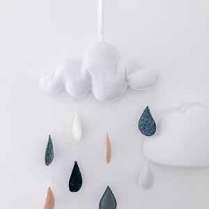 Συννεφάκι με σταγόνες βροχής - διακοσμητικά - 2