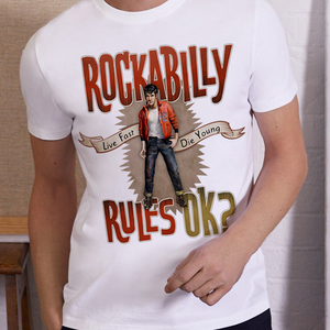Rockabilly Rules OK? shortsleeve retro 50's vintage graphics t-shirt - 3