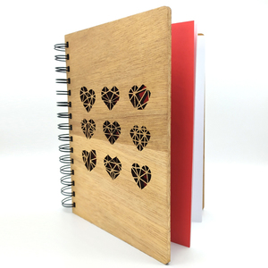 Ξύλινο Σημειωματάριο Καρδιές (Wooden Notebook Hearts) Δώρα για όλους - δώρο, δώρα γενεθλίων, δώρα αγίου βαλεντίνου, δώρα για γυναίκες, τετράδια & σημειωματάρια - 3