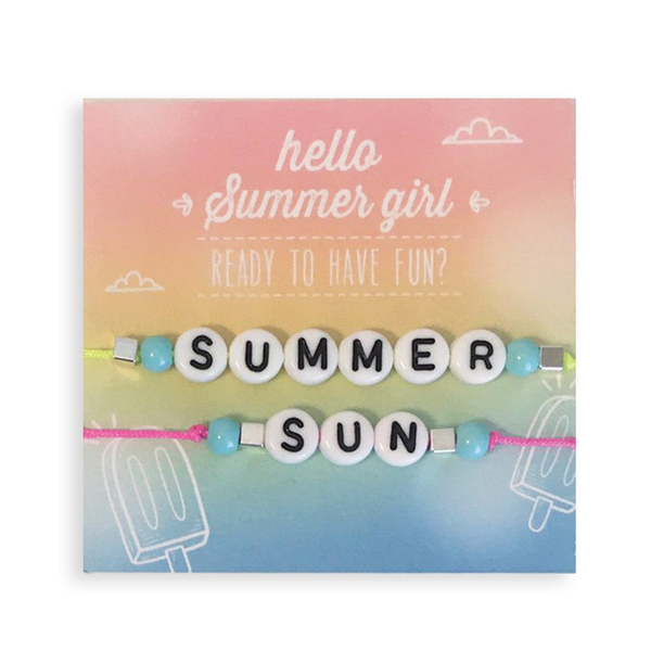 Σετ παιδικά βραχιολάκια "Summer - Sun" - καλοκαιρινό, αξεσουάρ, σετ, κοσμήματα - 3