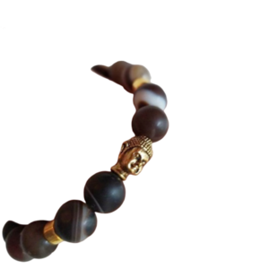Χειροποιητο Βραχιολι Βουδας με Ημιπολυτιμες χαντρες ΑΧΑΤΗ - ημιπολύτιμες πέτρες, χεριού - 3