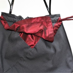 Τσάντα ώμου origami, μαύρη-ριγωτή υφασμάτινη φοδραρισμένη με ταφτά - ύφασμα, μοναδικό, ώμου, χειροποίητα - 2