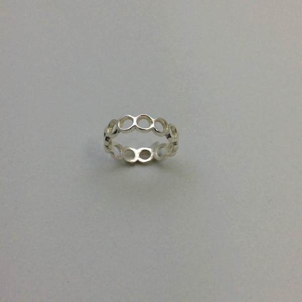 Γεωμετρικό ασημένιο χειροποίητο δαχτυλίδι βέρα. - ασήμι 925, minimal, βεράκια, σταθερά, φθηνά - 3