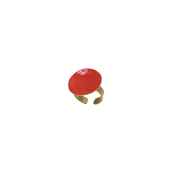 Δαχτυλίδι από ορείχαλκο με χρώμα σμάλτου κόκκινο - ορείχαλκος, σμάλτος, boho, μεγάλα, αυξομειούμενα, φθηνά