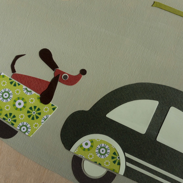 Παιδικός πίνακας με αυτοκίνητο, 22x28 εκ - αγόρι, personalised, αυτοκίνητα, ζωάκια, παιδικοί πίνακες - 5
