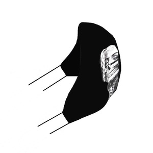8.Μάσκα βαμβακερή-πολλαπλών χρήσεων-Σχέδιο "Mrlyn". - βαμβάκι, γυναικεία, χειροποίητα, unisex, πλενόμενο, δερματολογικά ελεγμένη, μάσκες προσώπου - 2