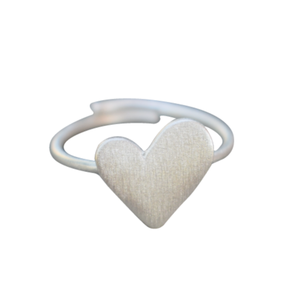 Δαχτυλίδι ανοιχτό με καρδιά από ασήμι 925 - ασήμι, γεωμετρικά σχέδια, βεράκια, μικρά, boho, αυξομειούμενα, φθηνά - 2