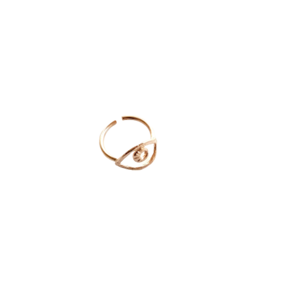 Δαχτυλίδι ροζ χρυσό μάτι - μάτι, minimal, μικρά, boho, boho, μπρούντζος, αυξομειούμενα, φθηνά - 3