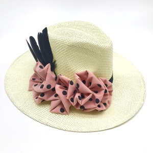 Ψάθινο χειροποίητο καπέλο παναμα «FruFru» - στυλ, δώρα για γυναίκες, ψάθινα - 2