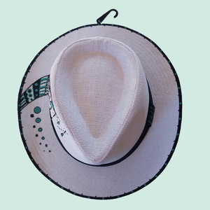 Custom / Handpainted καπέλο - δώρο, καπέλο, δώρα για γυναίκες, ψάθινα - 3