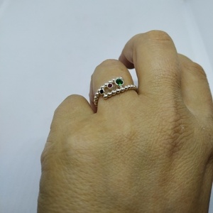 Δαχτυλίδι από ασήμι 925 - ασήμι, ασήμι 925, μικρά, ζιργκόν, αυξομειούμενα - 3
