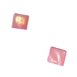 Τετράγωνα φιλντισένια σκουλαρίκια σε καλοκαιρινά χρώματα - φίλντισι, καρφωτά, μικρά, ατσάλι