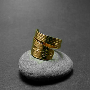" Spoon Ring VΙΙ " - Χειροποίητο επίχρυσο 18K ή επάργυρο δαχτυλίδι! - vintage, chevalier, επιχρυσωμένα, επάργυρα, μεγάλα, αυξομειούμενα - 2