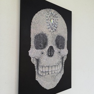 Πίνακας Diamond Painting "Bling-bling skull" - πίνακες & κάδρα - 3