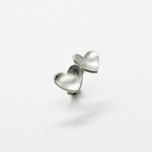 Σκουλαρίκια Καρδούλες Ασημένια - ασήμι 925, καρδιά, καρφωτά, μικρά, φθηνά - 3