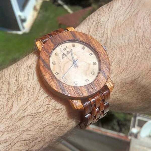 Handmade wooden watch “Οres"|Ξύλινο χειροποίητο ρολόι - ξύλο, ρολόι, χειροποίητα, unisex, unisex gifts - 4