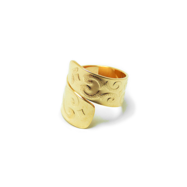 " Spoon Ring ΧΙ " - Χειροποίητο επίχρυσο 18K ή επάργυρο δαχτυλίδι! - vintage, chevalier, επιχρυσωμένα, φλοράλ, αυξομειούμενα
