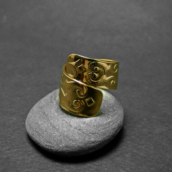 " Spoon Ring ΧΙ " - Χειροποίητο επίχρυσο 18K ή επάργυρο δαχτυλίδι! - vintage, chevalier, επιχρυσωμένα, φλοράλ, αυξομειούμενα - 3