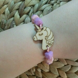 Βραχιόλι unicorn - κορίτσι, κοσμήματα, μονόκερος, βραχιόλι παιδικό, παιδικά βραχιόλια - 2