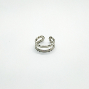 Μίνιμαλ διπλό δαχτυλίδι - ορείχαλκος, minimal, μικρά, μπρούντζος, αυξομειούμενα - 3