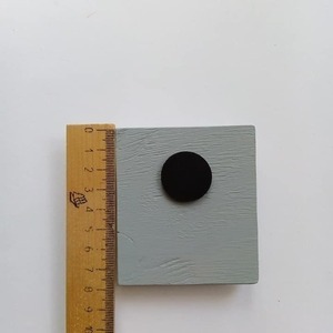 Ξύλινο μαγνητάκι ψυγειου χειροποιητo με λαγουδακι . ΚΑΤΑΣΚΕΥΗ ΜΕ ΠΗΛΟ {7x8cm} - ξύλο, πηλός, χειροποίητα, ξύλινα διακοσμητικά, μαγνητάκια ψυγείου - 4
