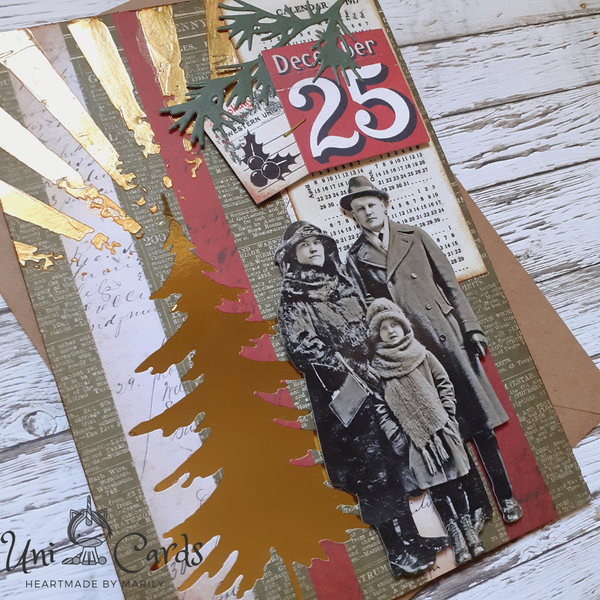 Κάρτα Χριστουγέννων - Family moments - χριστουγεννιάτικο, ρετρό, κάρτα ευχών, ευχετήριες κάρτες - 3