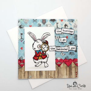 Ευχετήρια κάρτα - White Rabbit - κάρτα ευχών, γενική χρήση - 3