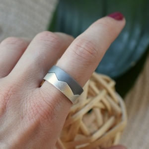 Διπλό δαχτυλίδι κορώνες - οροσειρές ασήμι 925 - ασήμι, επάργυρα, κορώνα, σταθερά, μεγάλα - 3