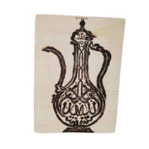 Χειροποίητη ξύλινη εικόνα arabic letters - πίνακες & κάδρα