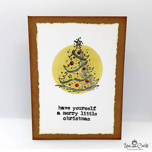 Κάρτες Χριστουγέννων _σετ 3 καρτών - χριστουγεννιάτικο δέντρο, κάρτα ευχών, χιονάνθρωπος, άγιος βασίλης, ευχετήριες κάρτες - 3