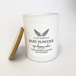 Αρωματικό κερί σόγιας Baby Powder “my happy place” - διακόσμηση, αρωματικά κεριά, κερί σόγιας, δώρα για γυναίκες - 3