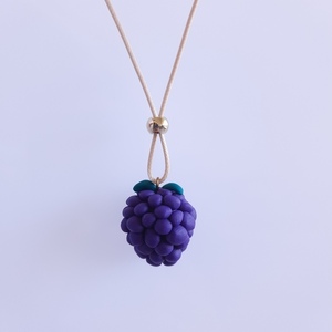 "Blueberry" Χειροποίητο κολιέ από πηλό - κοσμήματα, παιδικά κολιέ