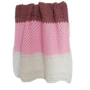 Βρεφική πλεκτή κουβέρτα 78*82 εκ. για κορίτσι ροζ λευκό σάπιο μήλο - κορίτσι, βρεφικά, πλεκτή, δώρα για μωρά, κουβέρτες