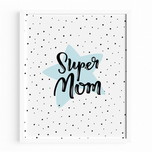 Ξύλινο Καδράκι "Σούπερ Μαμά" σε 3 Χρώματα|Δώρο για την Μαμά 21x30εκ. - πίνακες & κάδρα, δώρο, αγάπη, μαμά, δώρα για γυναίκες