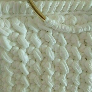 Χειροποίητη Crochet Λευκή Τσάντα - clutch, all day, χειρός, πλεκτές τσάντες - 2