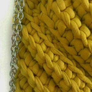 Κίτρινη Crochet Τσάντα Ώμου - ώμου, all day, πλεκτές τσάντες - 3