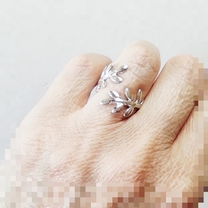 Ασημένιο δαχτυλίδι κλαδί δάφνης - ασήμι, ασήμι 925, αυξομειούμενα, φθηνά - 3