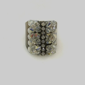 Vintage Δαχτυλίδι με Λευκές Ημιπολύτιμες Πέτρες - μεγάλα, αυξομειούμενα