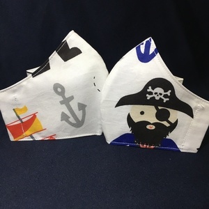 Παιδική υφασμάτινη μάσκα , πλενόμενη με πειρατή - αγόρι, για παιδιά, μάσκα προσώπου, παιδικές μάσκες - 4